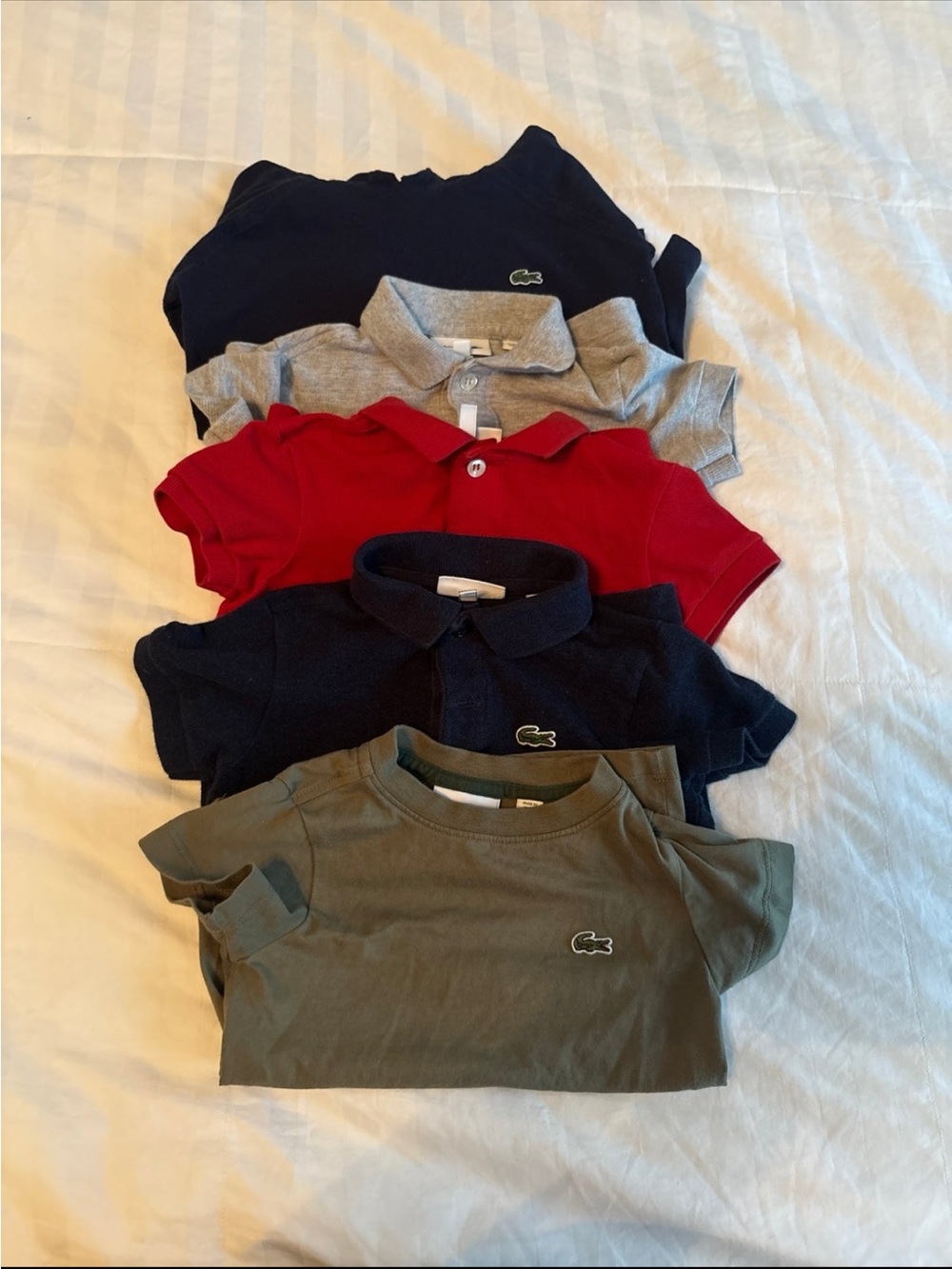 Lacoste Kids Polo & Tee Mix - Navy, Gray, Red, Black, Olive